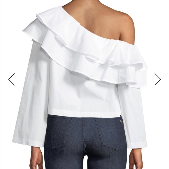 Rebecca Minkoff Mia One Shoulder Long Sleeve Top - Picture 2 of 4